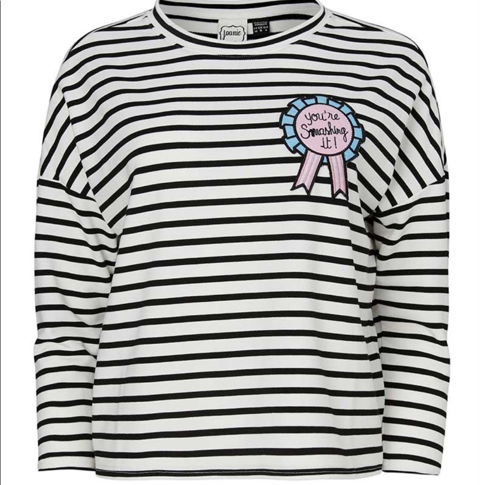 JOANIE Striped Black and White Women's Top US S/ UK M